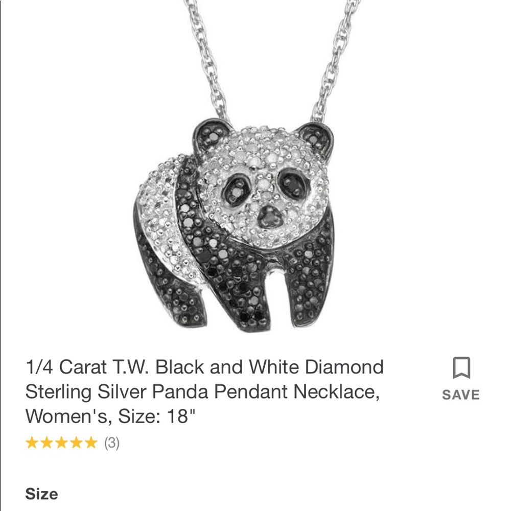 Panda necklace diamond
